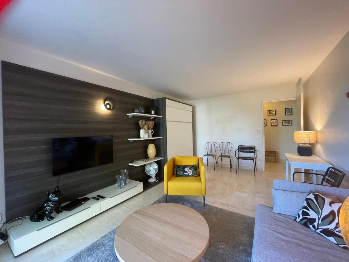 C012-Appartement Confortable Avec Piscine, Tennis Et Grand Parc Cannes Extérieur photo